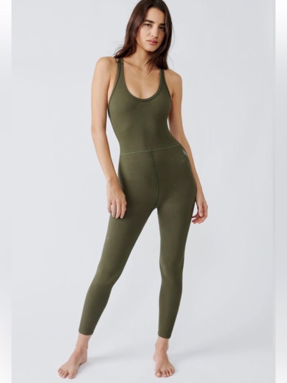 Free People Free Throw Onesie OLIVE GREEN - Picture 5 of 7